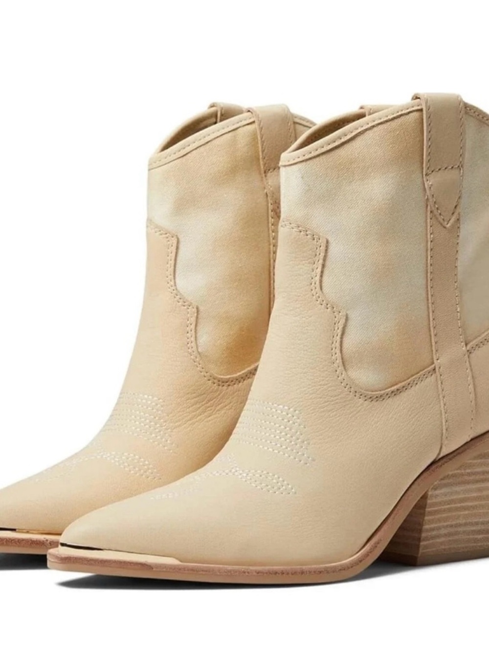 Dolce Vita Nashe Western Ankle Boot - Vanilla Nubuck